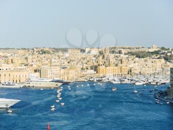 skyline of Valletta city in summer day, Malta