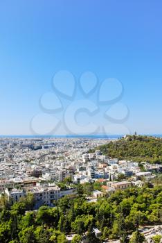 view of Athens city from Acropolis, Greece