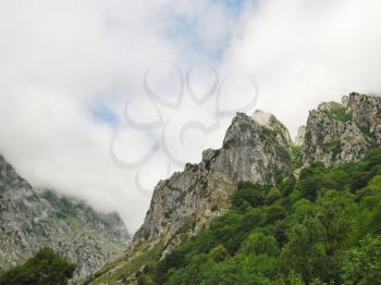 rocks in mountain national park Picos de Europa, Asturias, Spain