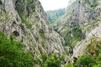 mountain gorge in national park Picos de Europa, Asturias, Spain