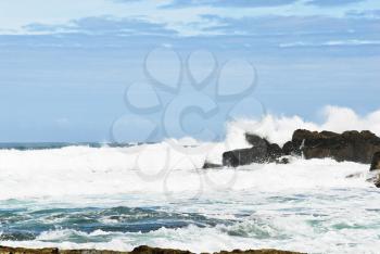 wave surf of Atlantic ocean in Costa da Morte, Galicia, Spain