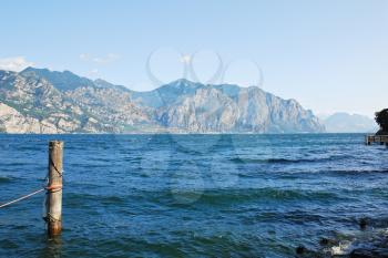 view of Lake Garda, Lombardy, Italy in summer