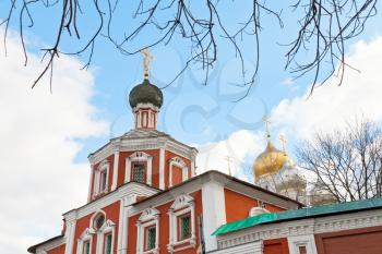 Naryshkin Baroque church (Gate Church of the Saviour) in Zachatyevsky Monastery (Conception Convent) on Ostozhenka Street in Moscow