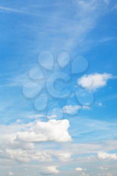 blue autumn sky with white clouds - natural background