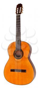 spanish acoustic guitar isolated on white background