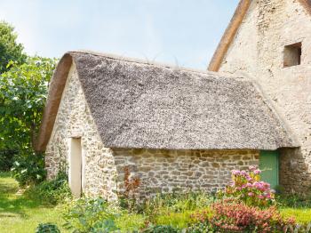 old breton country house in village de Breca, in Briere Regional Natural Park, France