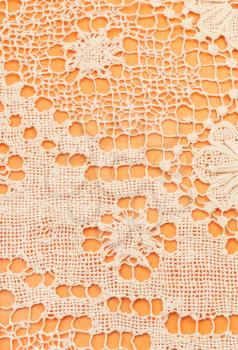 vintage knitting craftsmanship - detail of Maltese bobbin lace close up