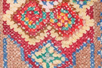 vintage knitting craftsmanship - cross stitch needlework close up