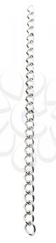 bottom view of hanging chain isolated on white background