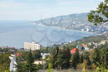 View of Yalta city from Massandra district in Crimea