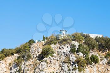 Ai-Todorsky lighthouse in Gaspra resort area on Crimean South Coast