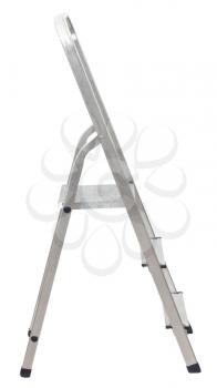 short metal ladder isolated on white background