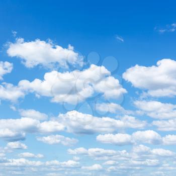 natural background - many little white clouds in summer blue sky