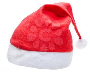 christmas symbol - typical red santa hat isolated on white background