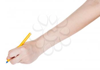 hand drafts by simple pen isolated on white background