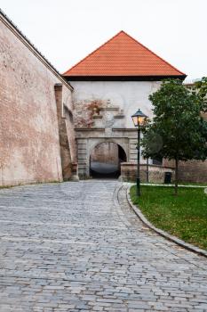 travel to Brno city - way to Spilberk castle, Brno town, Czech