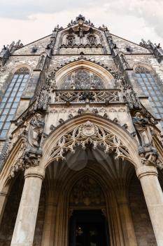 travel to Brno city - entrance in Cathedral of St Peter and Paul in Brno, Czech