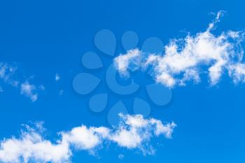 natural background - ragged white clouds in blue sky in autumn day, Vienna