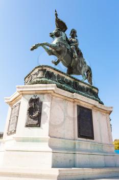 travel to Vienna city - Statue of Archduke Charles on Heldenplatz (Heroes Square) in Vienna, Austria