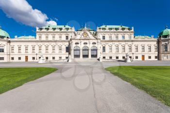 travel to Vienna city - front view of Upper Belvedere Palace, Vienna, ,Austria