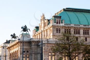 travel to Vienna city - view of Vienna State Opera House from Ringstrasse, Vienna.