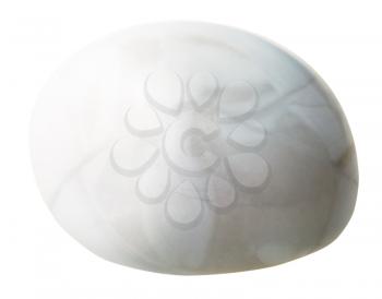 natural mineral gem stone - specimen of Magnesite gemstone isolated on white background close up