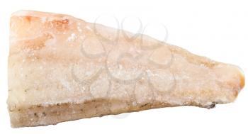 uncooked frozen zander (pike-perch) fish fillet isolated on white background