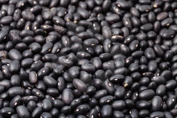 many scattered raw Black turtle beans on surface