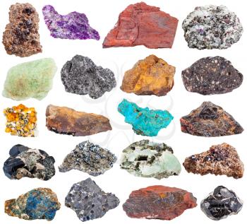 prehnite, epidote, stichtite, andradite, corundum, spessartine, garnet, basalt, graphite, lavrovite, diopside, hematite, magnetite, jaspillite, limonite, wolframite, chrysocolla, lazulite, spinel gems