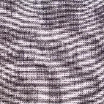 square textile background - gray transparent silk fabric with chiffon weave pattern of threads close up