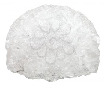 macro shooting of natural mineral stone - Ammonium aluminium sulfate (ammonium alum, alum) crystalline stone isolated on white background