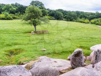 open air monument beglik tash - ancient thracian rock sanctuary megaliths near primorsko town, Bulgaria