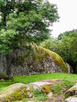 large stones of beglik tash - ancient thracian rock sanctuary megaliths near primorsko town, Bulgaria