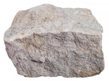 macro shooting of sedimentary rock specimens - Dolomite (dolostone) mineral isolated on white background