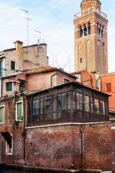 travel to Italy - old residential houses in Venice city