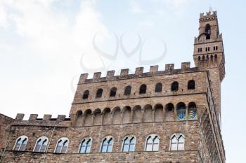 travel to Italy - Palazzo Vecchio (Old Palace) in Florence city in morning