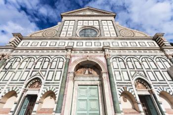 travel to Italy - facade of Church Santa Maria Novella di Firenze in Florence city