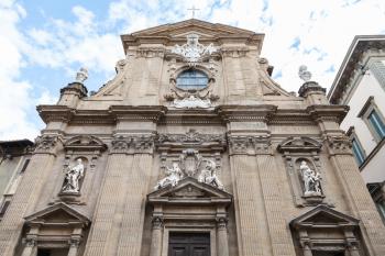 travel to Italy - facade of Church Chiesa dei santi michele e gaetano in Florence city