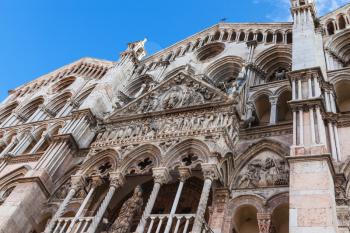 travel to Italy - facade of Duomo Cathedral in Ferrara city
