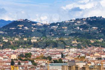 travel to Italy - neighborhood of Florence city on green hill (Fiesole)