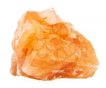 macro shooting of geological collection mineral - specimen of chabazite rock isolated on white background
