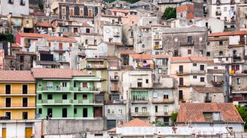 travel to Italy - houses in Castiglione di Sicilia town in mountain of Sicily