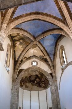 PALERMO, ITALY - JUNE 24, 2011: chapel of Palazzo Chiaramonte - Steri in Palermo. The palace was begun in the early 14th century, and was the residence of the Sicilian lord Manfredi III Chiaramonte