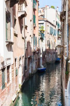 travel to Italy - canal Rio de santa maria formosa in Venice city in spring