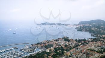 travel to France - above view of city on Cote d'Azur of French Riviera