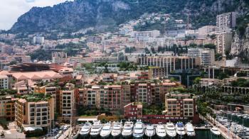 above view of residential districts in Monaco city