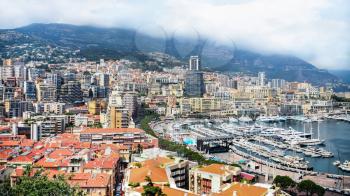 panoramic view of in Monaco city in summer day
