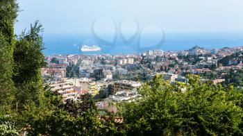 Travel to Provence, France - view of cote d'azur and Cannes city in sunny summer day