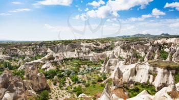 Travel to Turkey - view of valley in Goreme National Park in Cappadocia in spring