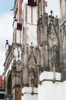 Travel to Germany - decor of Augsburg Cathedral (Augsburger Dom) in spring